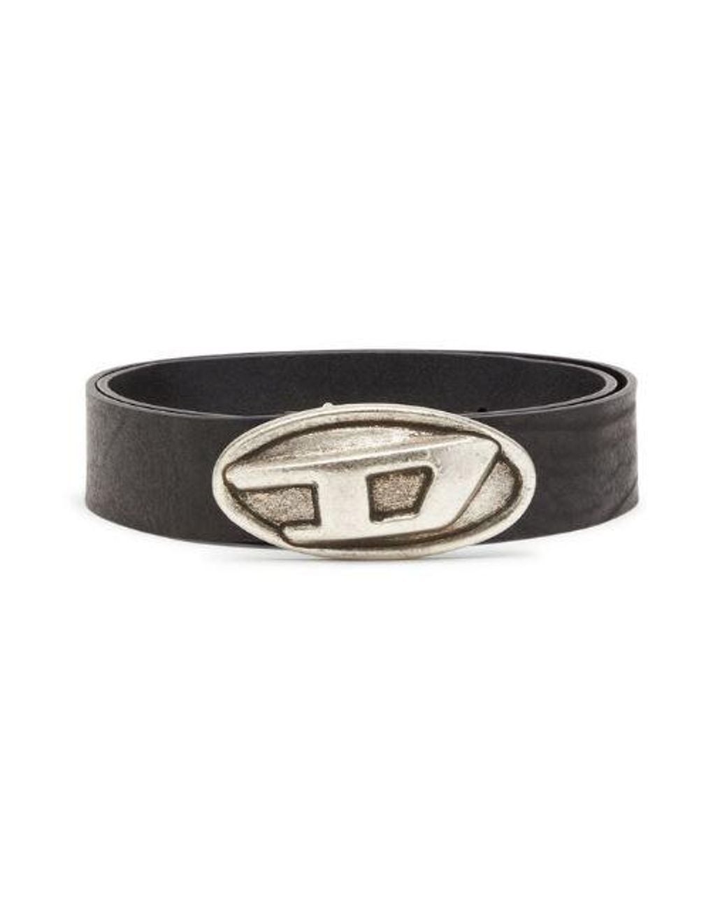 DIESEL Black Polyurethane Belt