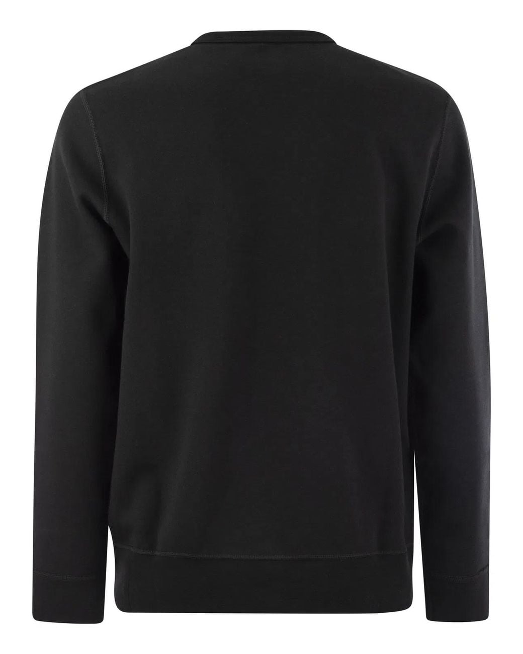 Polo Ralph Lauren Black Double Knit Crew Neck Sweatshirt for men