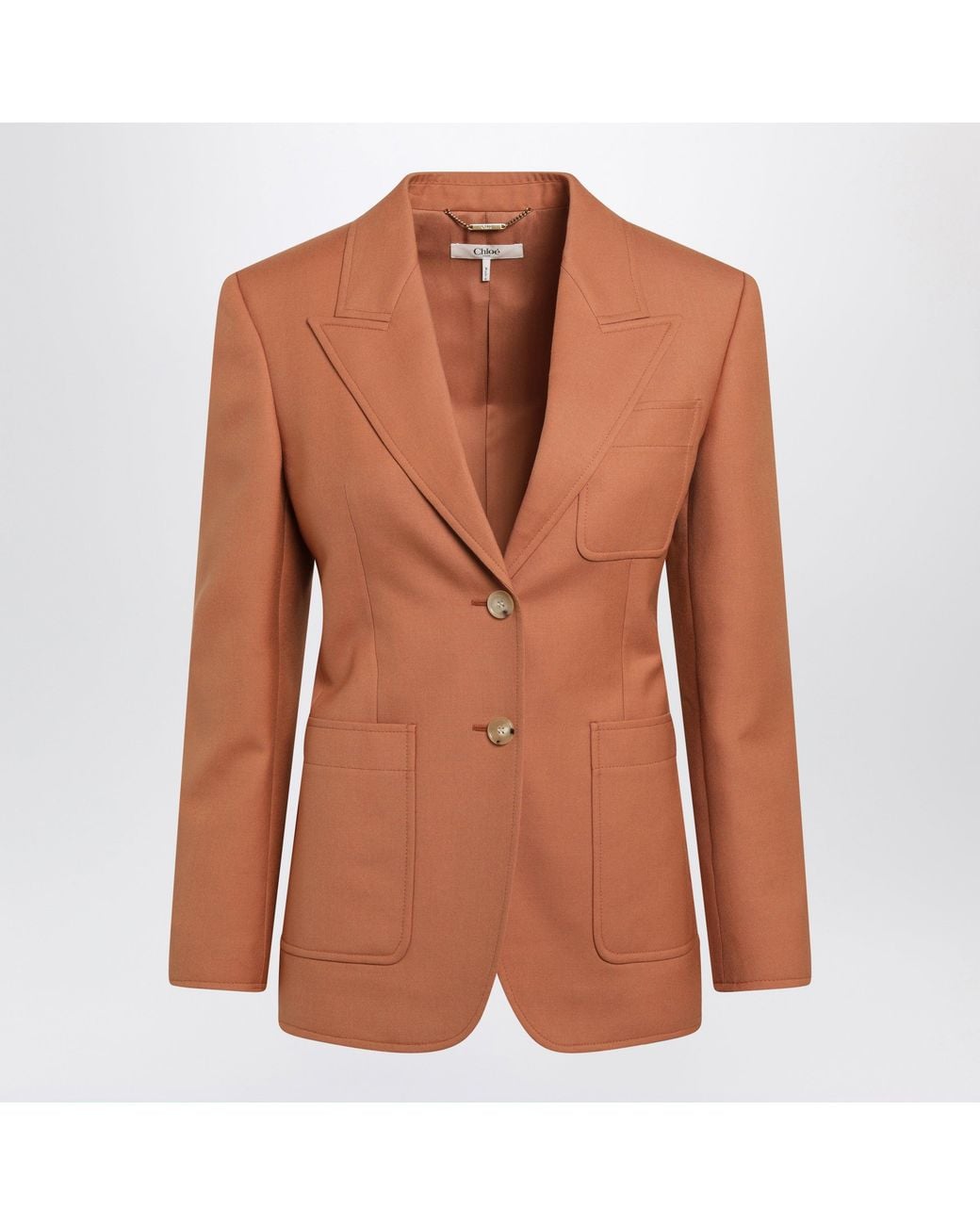 Chloé Brown Single-Breasted Jacket