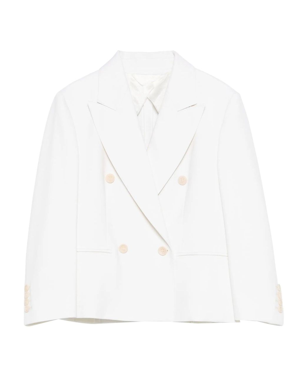 Max Mara White Wool Elastane Mxmdorico