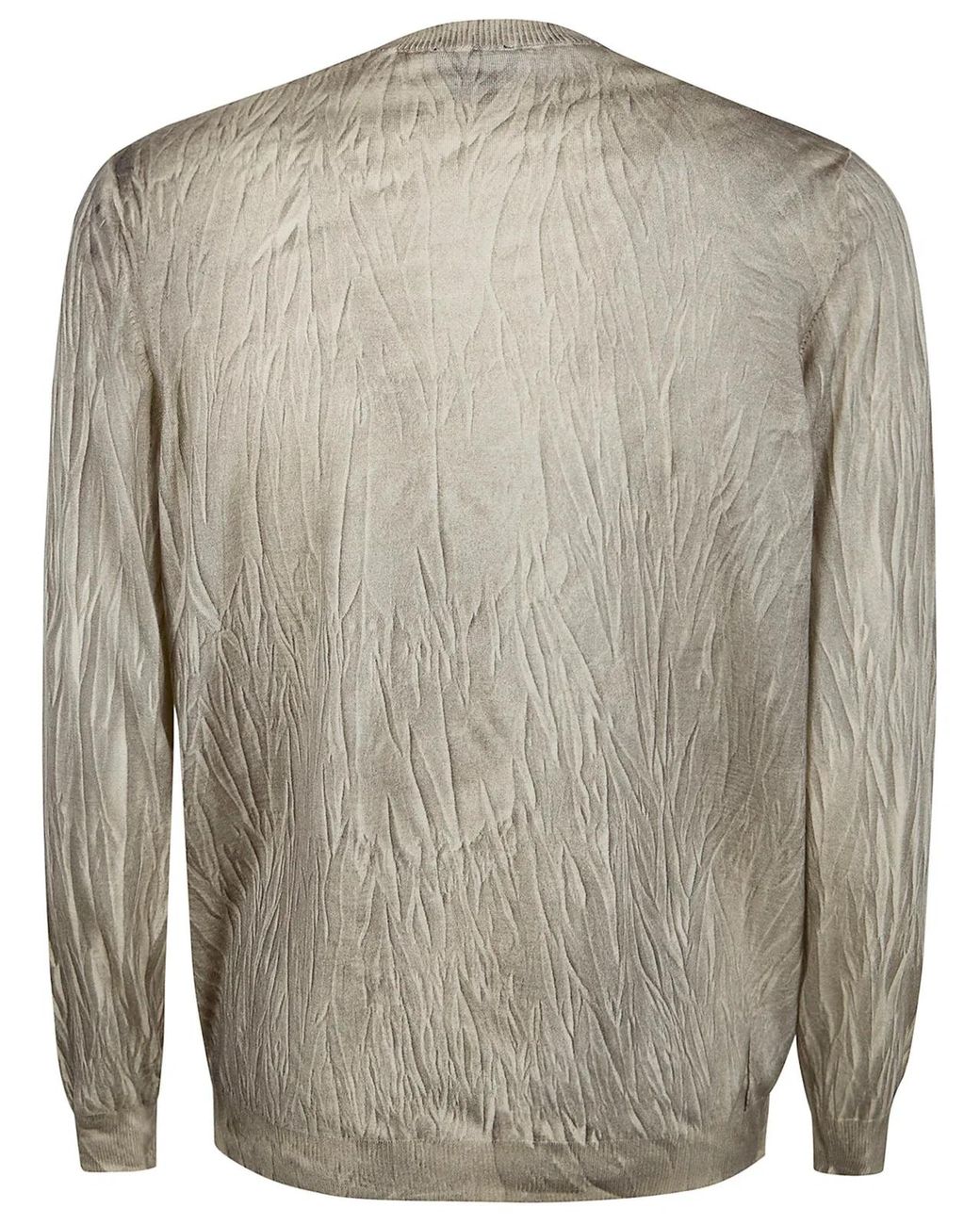 Avant Toi Gray "Flaubert" Crumpled Effect Cashmere And Silk Comfort Pullover for men