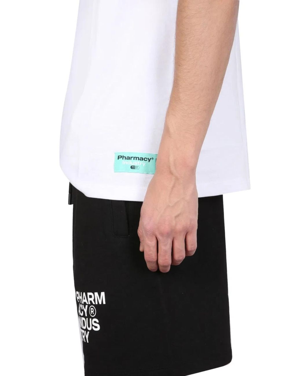 Pharmacy Industry White Logo Print T-Shirt for men