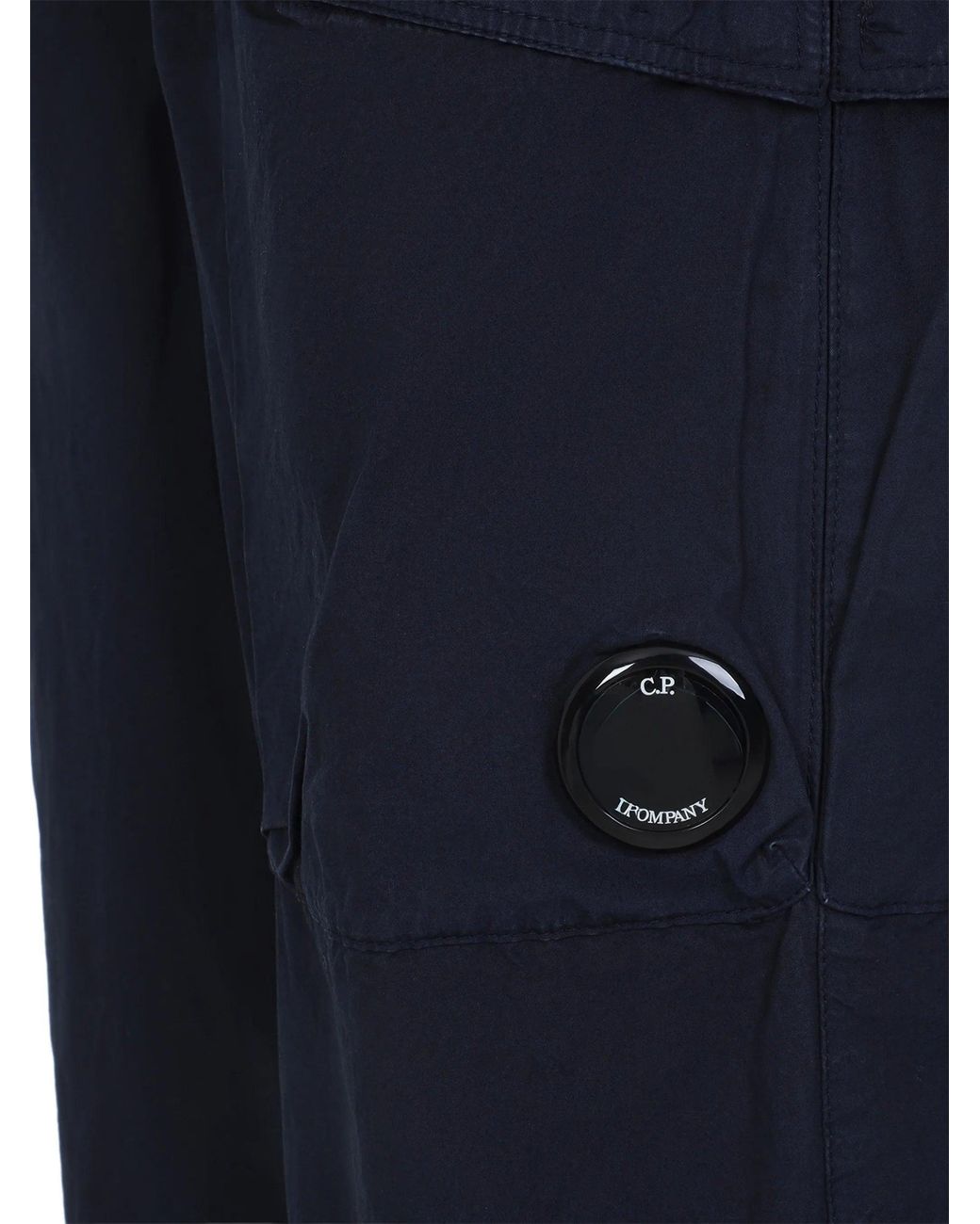 C P Company Blue Dove Cotton Cargo Pants