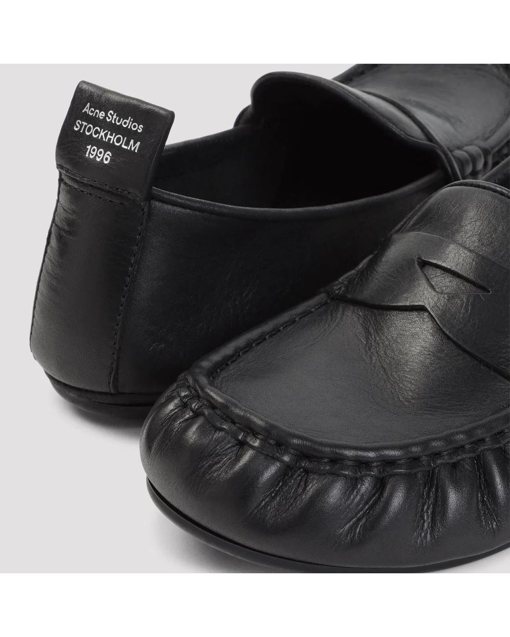 Acne Blue Leather Loafers
