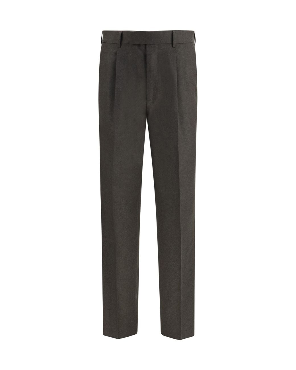 Zegna Gray Wool And Cashmere Pants for men