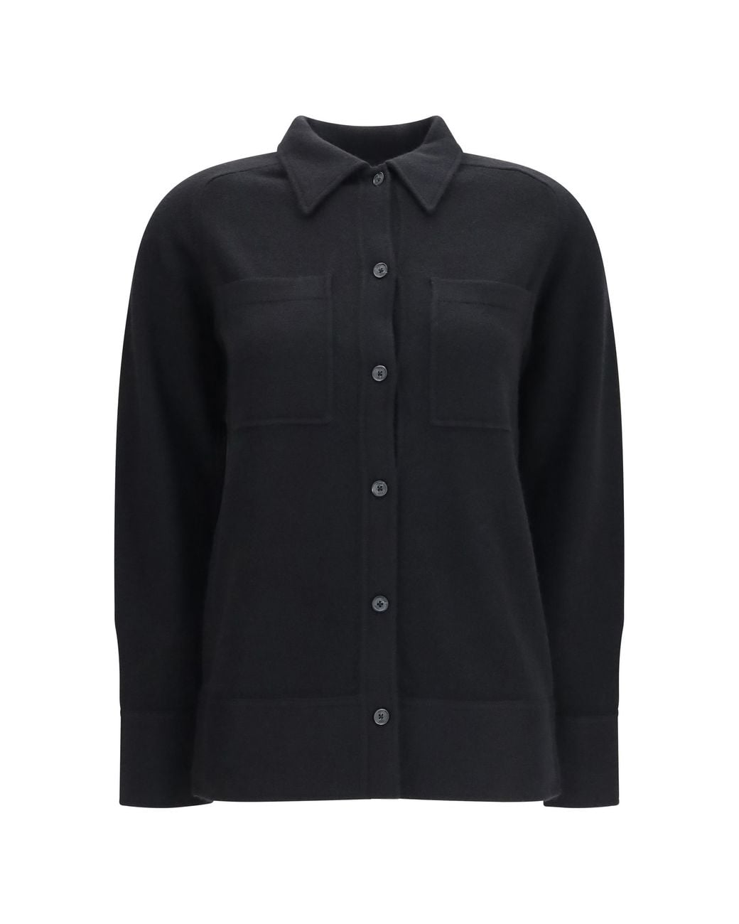 Totême Black Cashmere Shirt