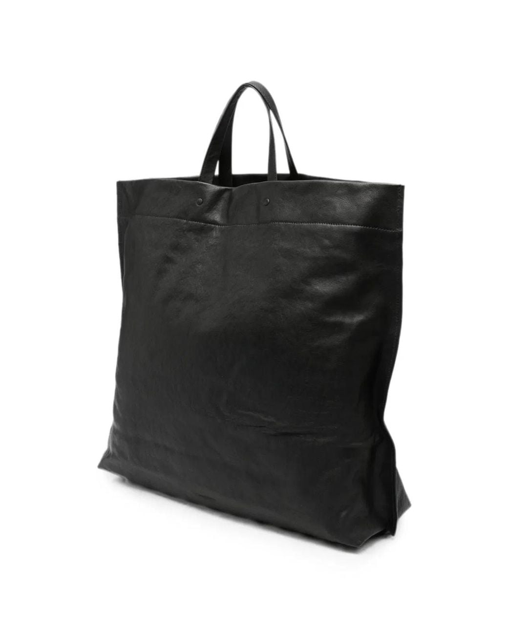 Lihann George Black Matti Leather Tote Bag
