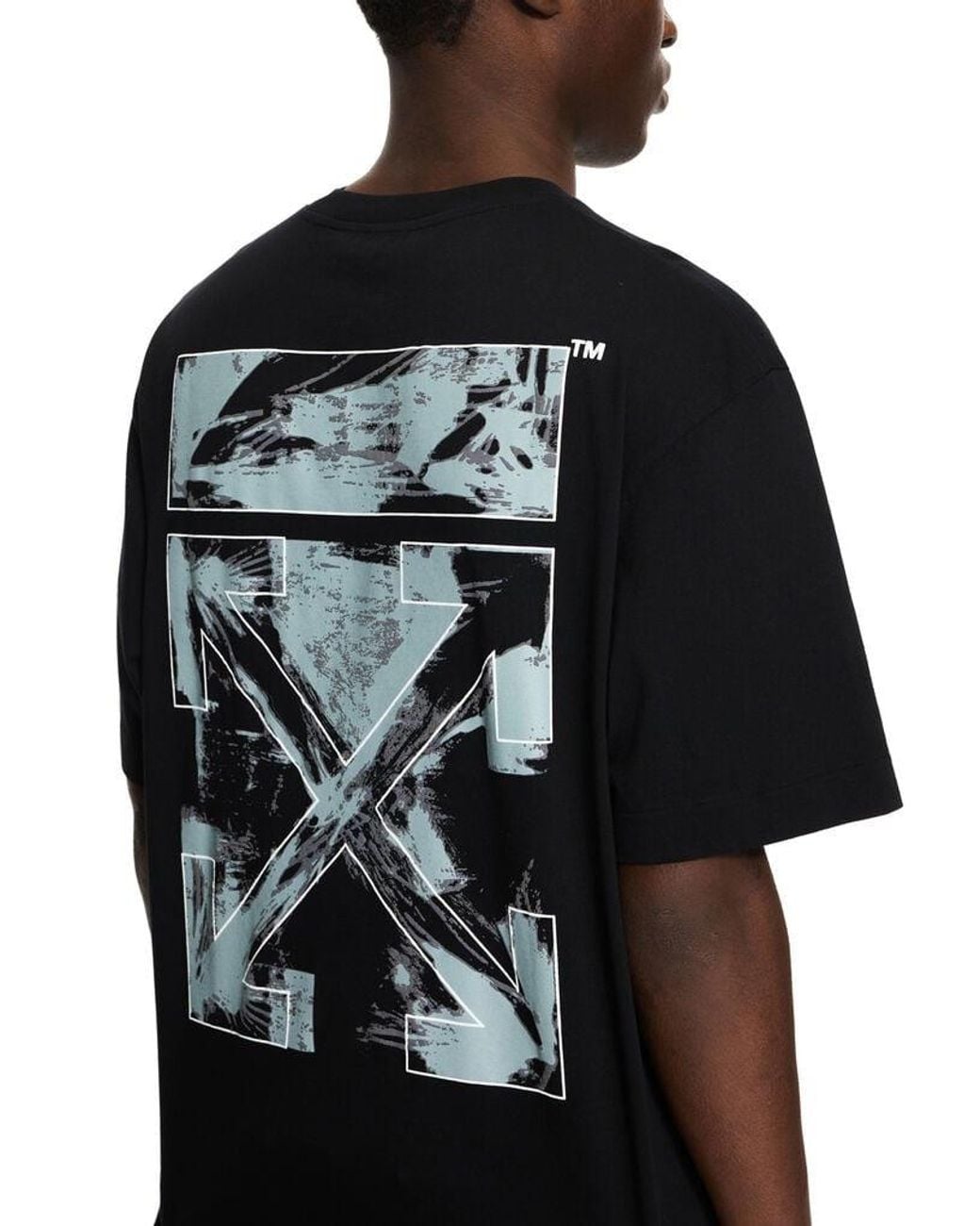 Off-White c/o Virgil Abloh Black Paint Arrow Skate T-Shirt for men