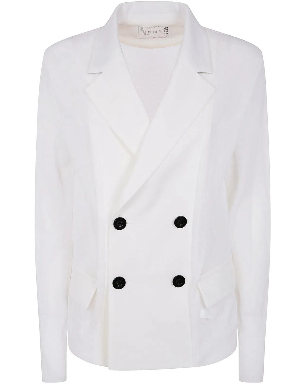 Sacai White Suiting X Knit Jacket