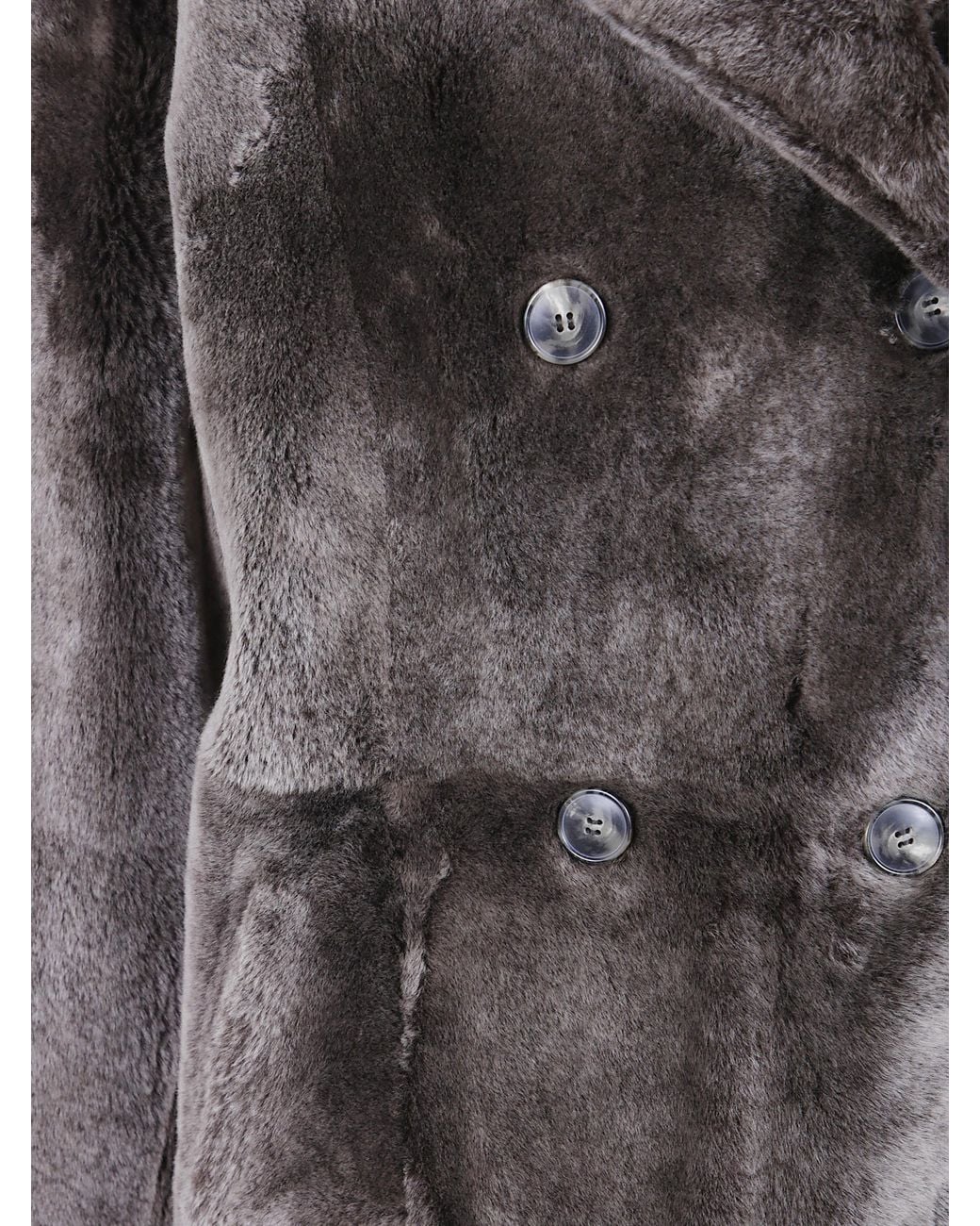 Yves Salomon Gray 123 Cm Coat
