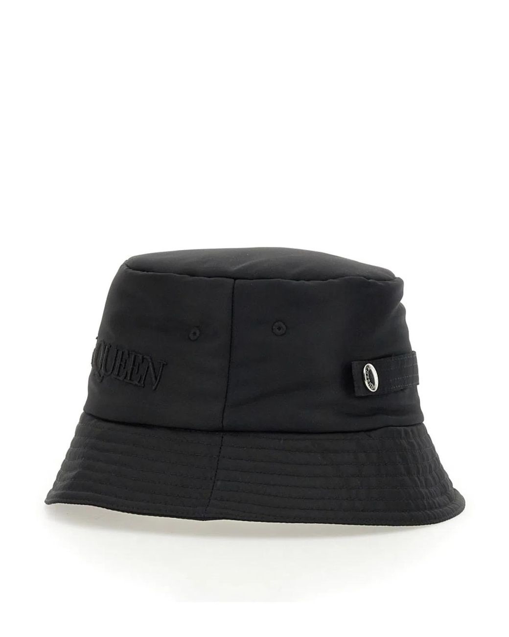 McQueen Black Bucket Hat With Logo