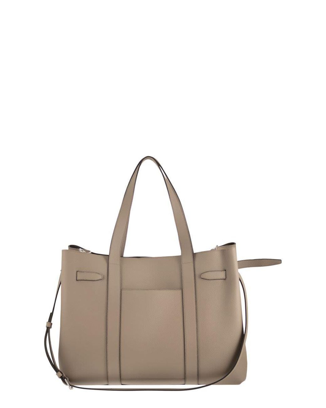 Tod's Brown Tumbled Calfskin Leather Tote Bag for men