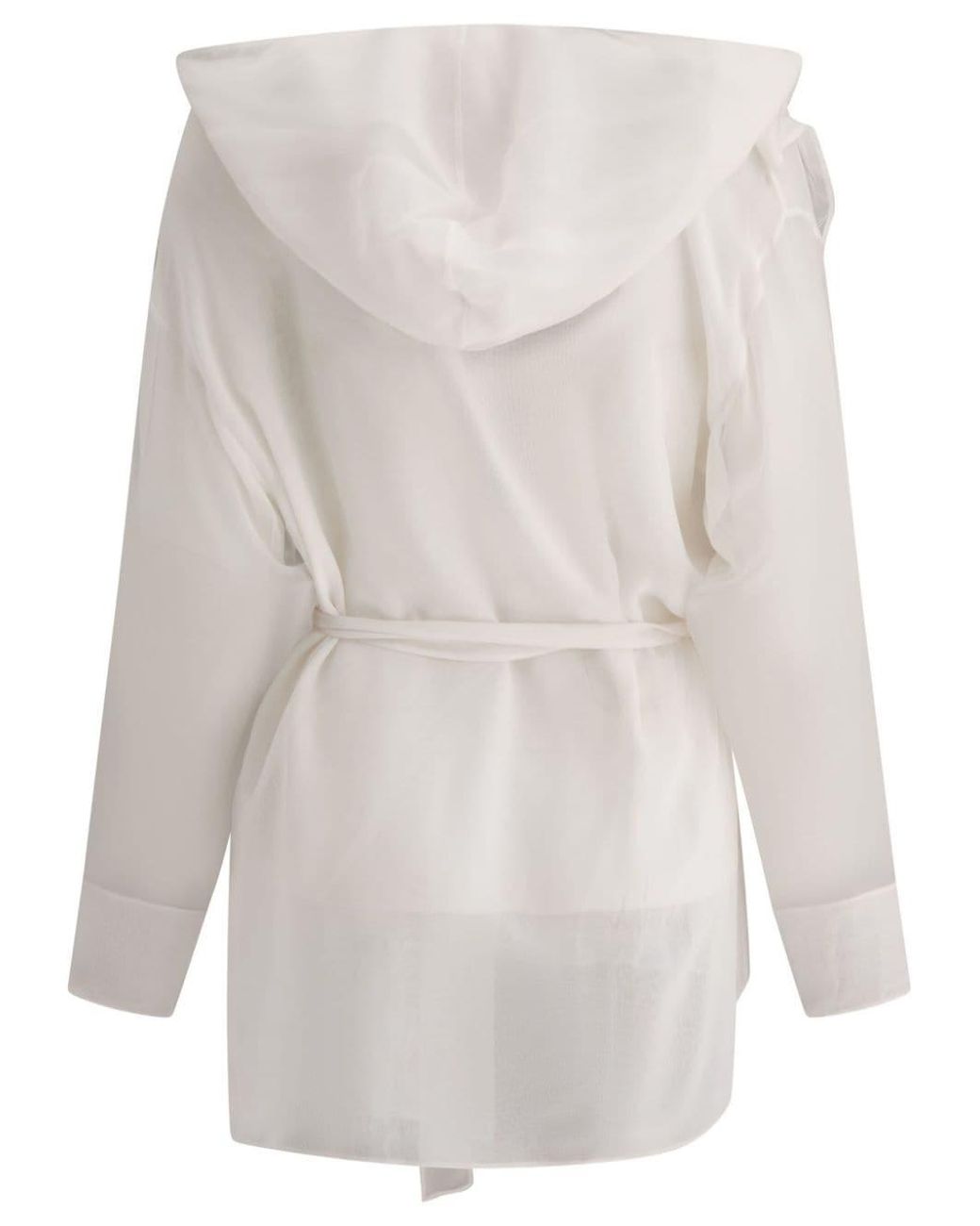 Max Mara White Silk Chiffon Jacket