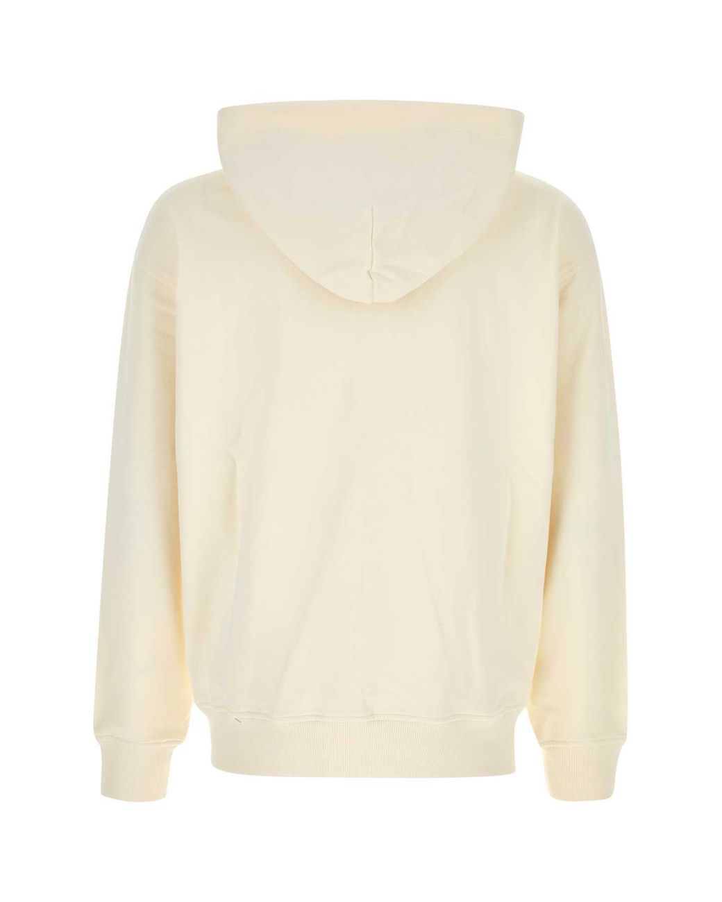 Palm Angels White Cream Cotton Sweatshirt for men