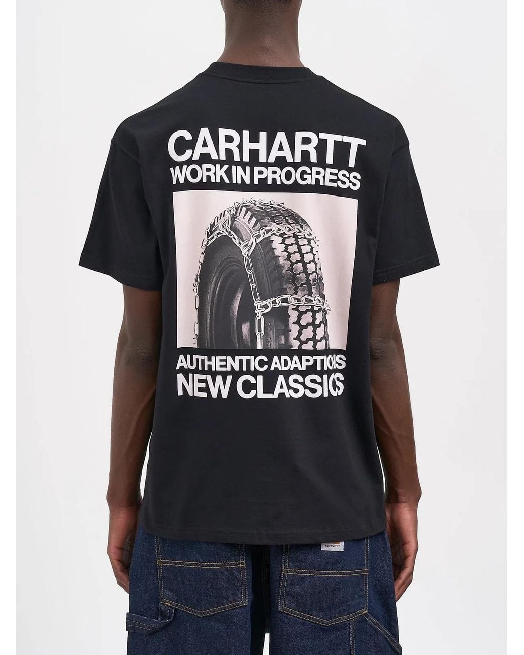 Carhartt Black T-Shirt S/S Sean Hamilton 03 for men