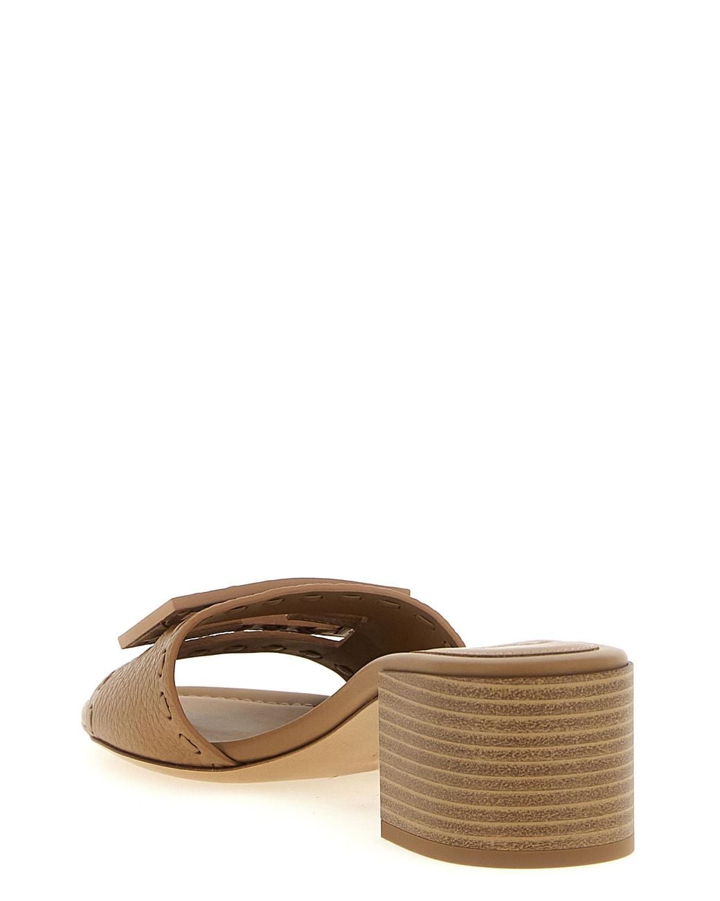 Fendi Natural 'Baguette' Slides
