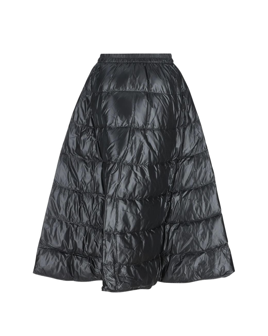 Moncler Gray Quilted Flared Midi Skirt