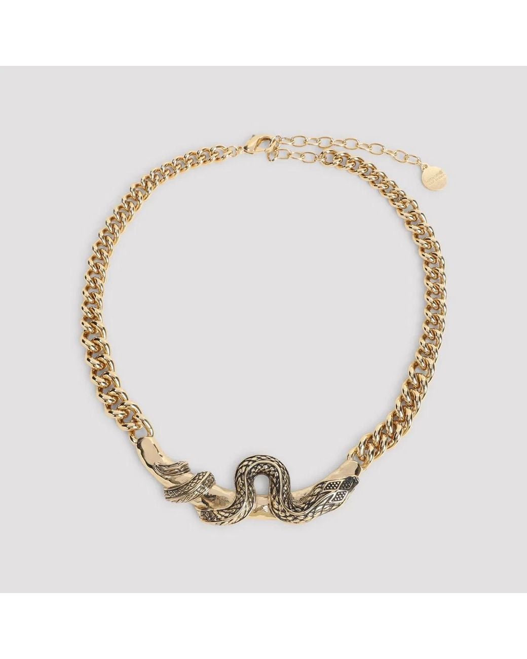Roberto Cavalli Metallic Old Serpentine Necklace