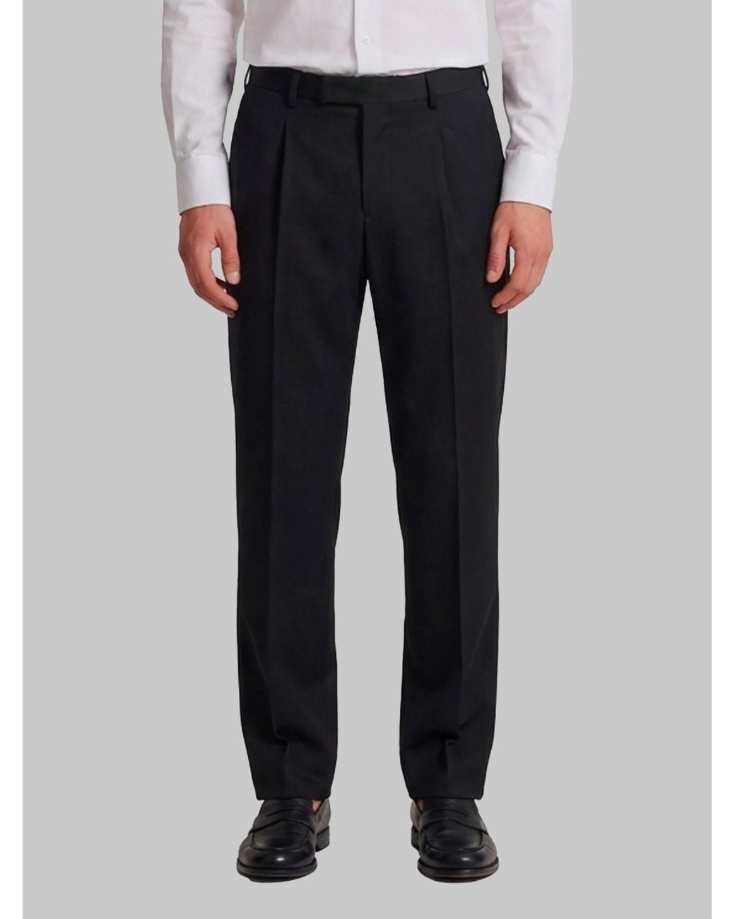 PT Torino Black Samuel Wool Pants for men