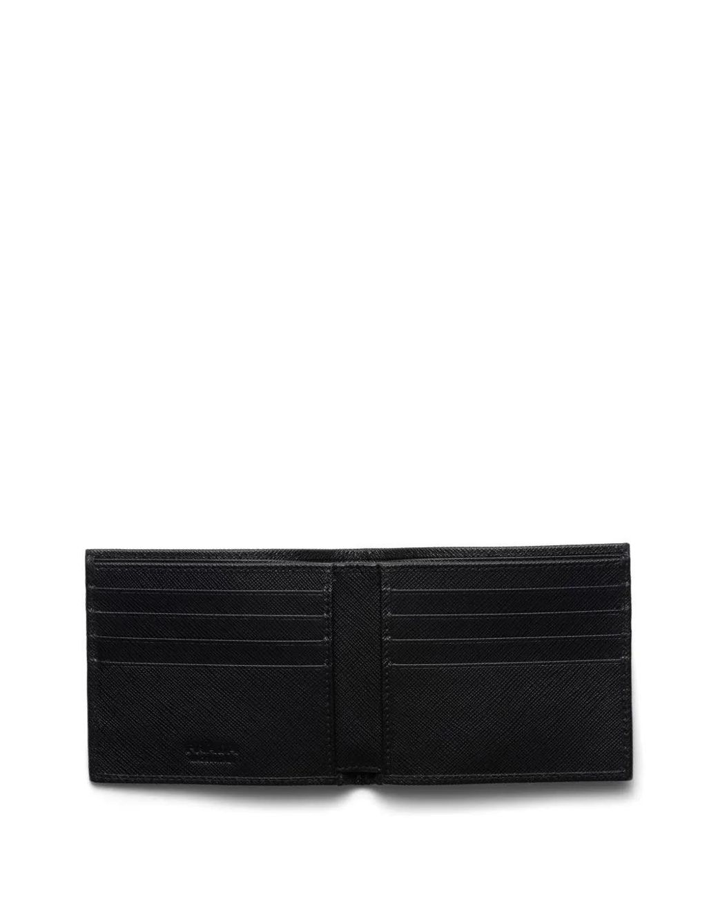 Prada Black Re-Nylon And Leather Wallet for men