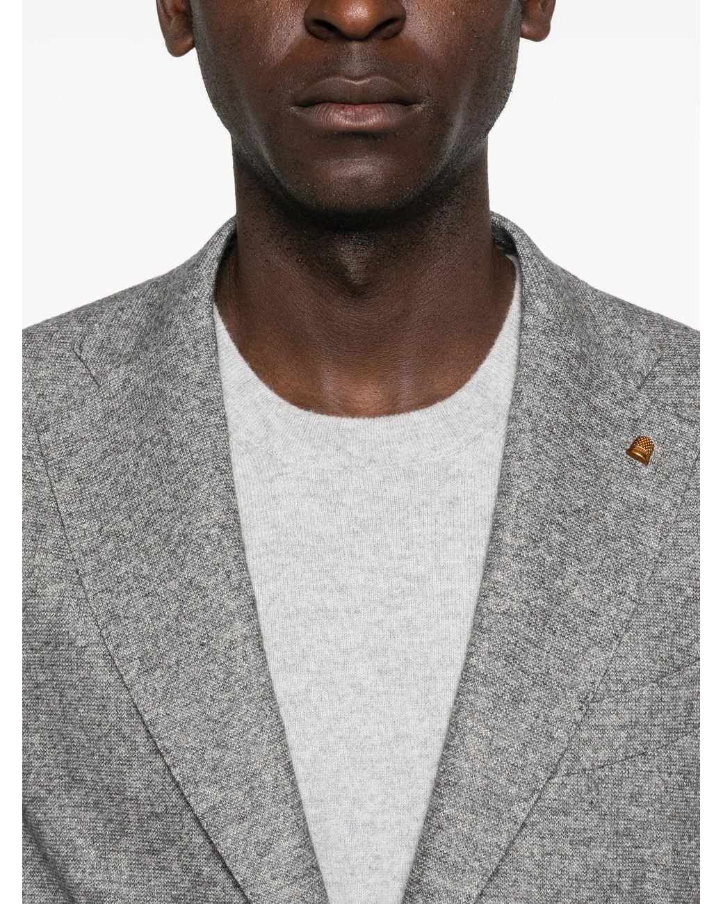 Latorre Gray Wool Cotton Polyamide Jacket for men