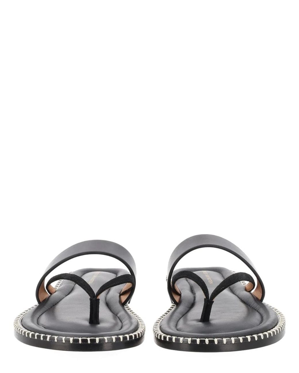 Dries Van Noten Black Leather Flats for men
