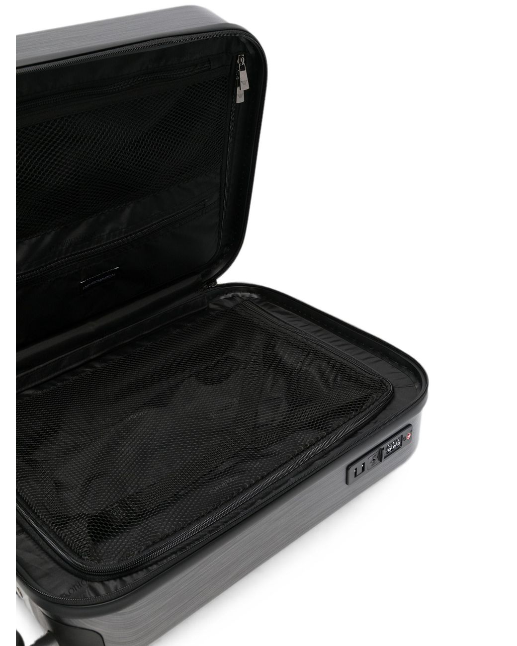 Emporio Armani Black Gunmetal Abs Trolley for men