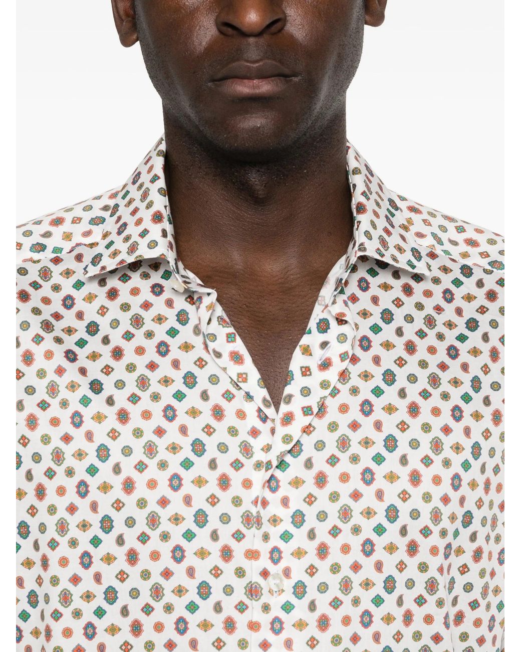Etro White Cotton Shirt Roma