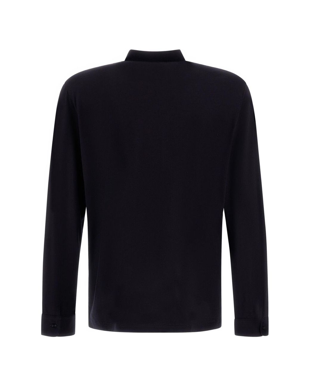 Herno Blue Wool Polo Shirt for men