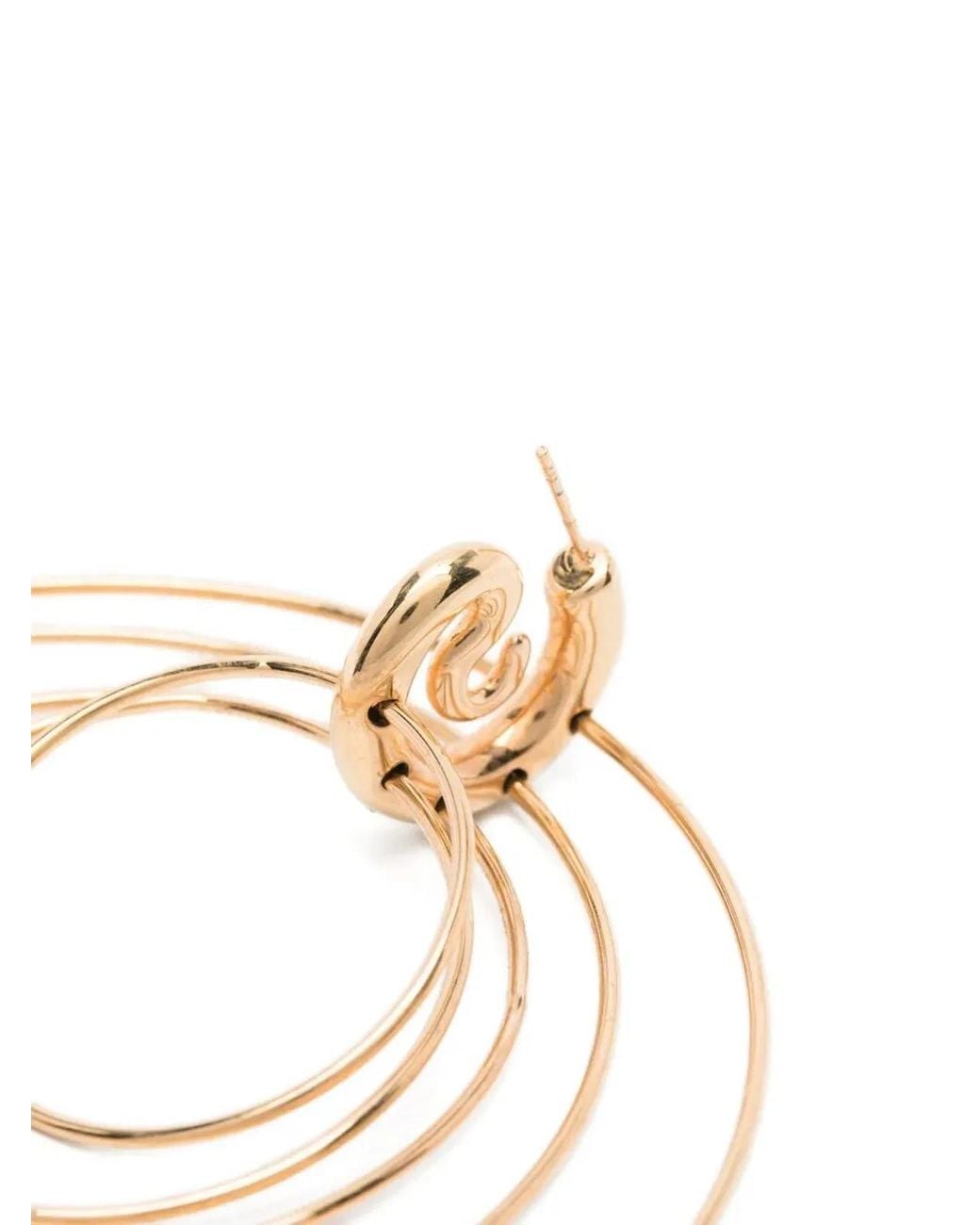 Panconesi White "Pierced Serpent" Hoops Large