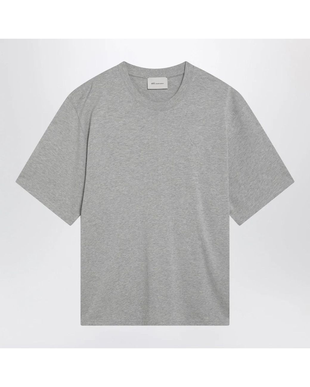 AMI Gray Ami De Coeur T-Shirt for men
