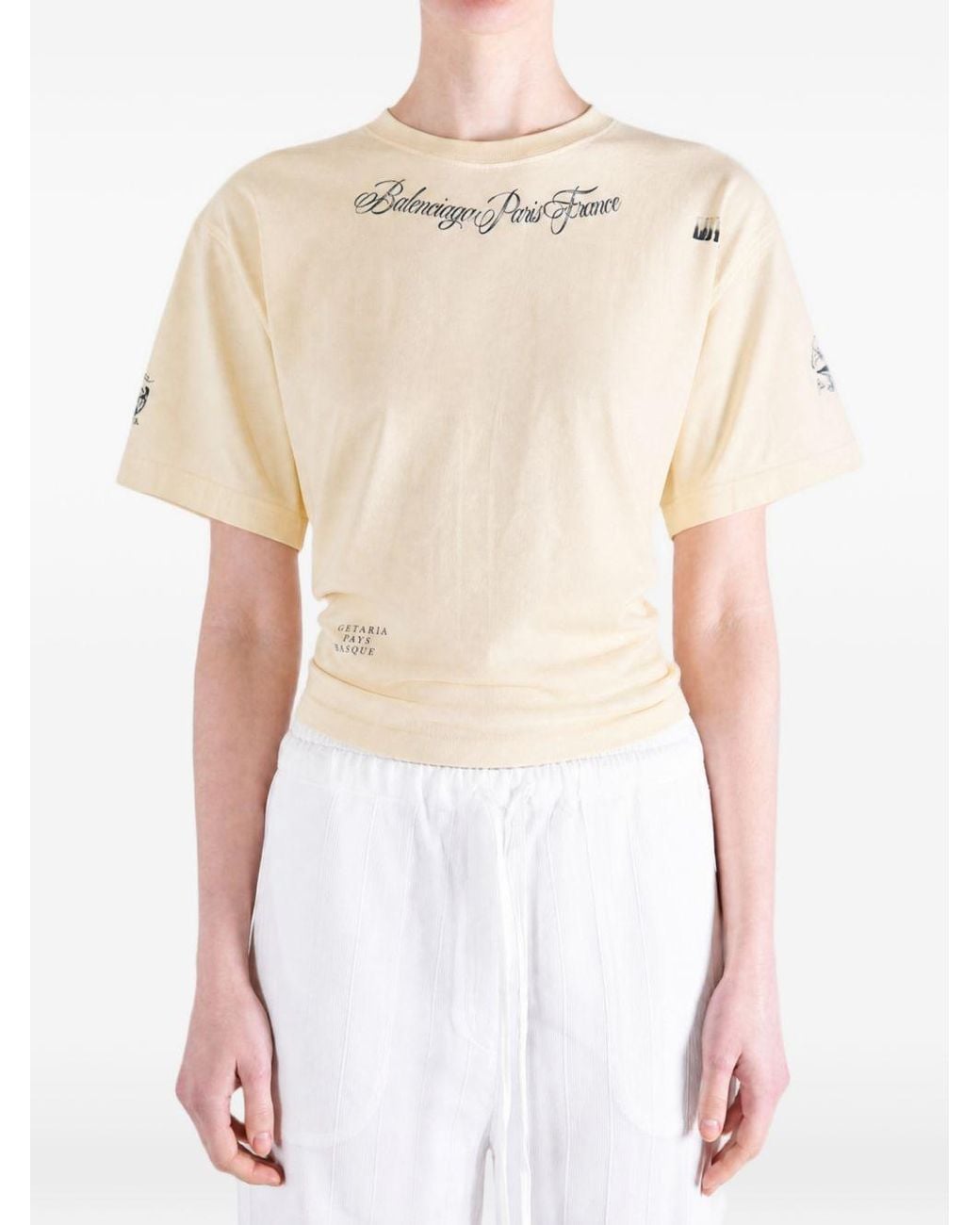 Balenciaga Natural Cotton T-Shirt