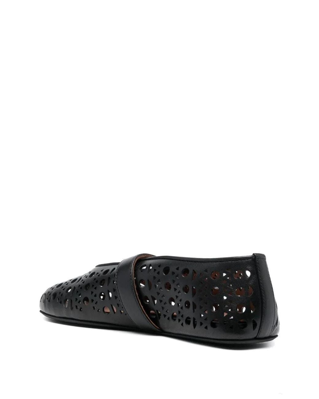 Alaïa Black Alaia Leather Ballerinas