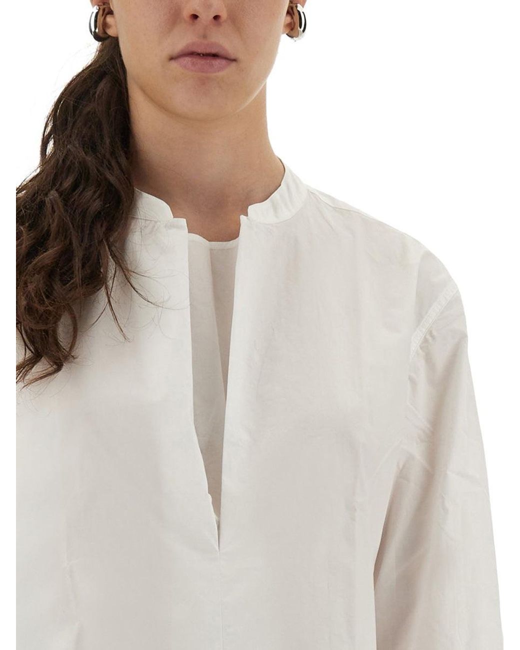 Studio Nicholson White Shirt Top "Pampa"