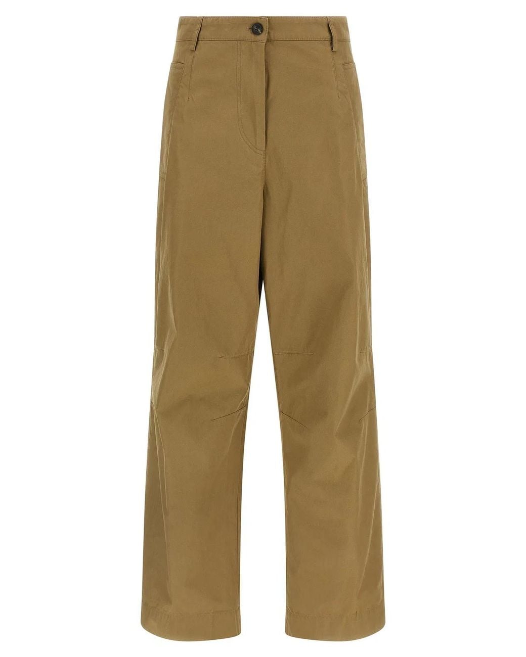 Dries Van Noten Natural Tapered Pleated Pants