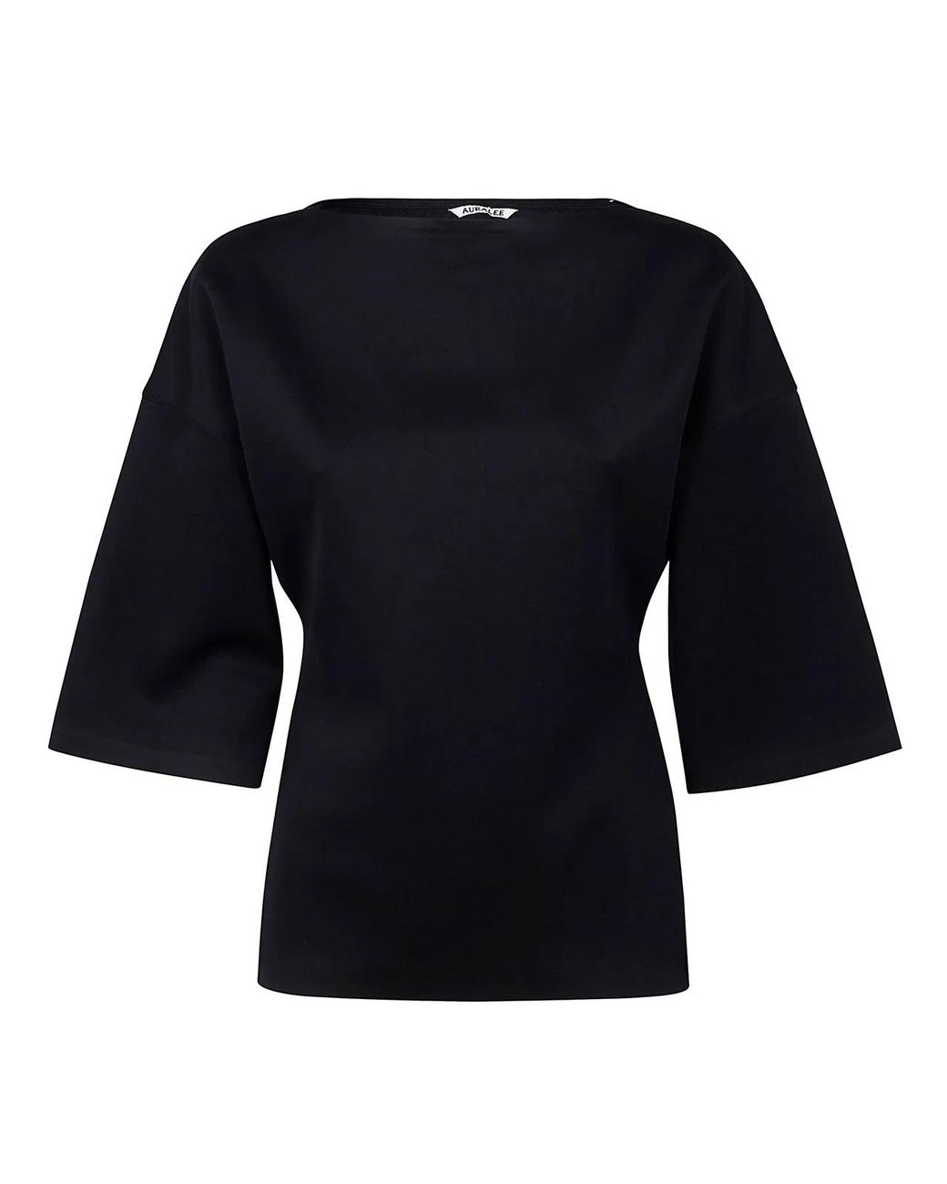 Auralee Black Wetsuit Jersey Boat Neck Po