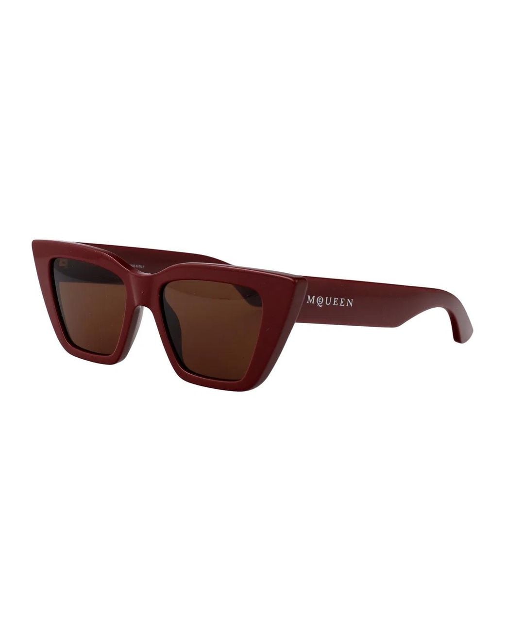 McQueen Brown Recycled Acetate Sunglasses
