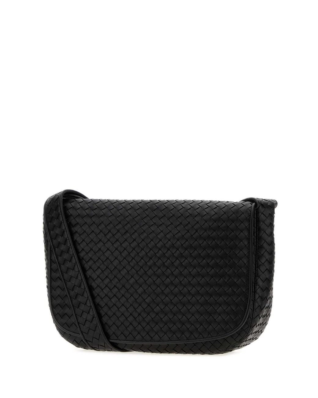 Bottega Veneta Black Leather Crossbody Bag for men