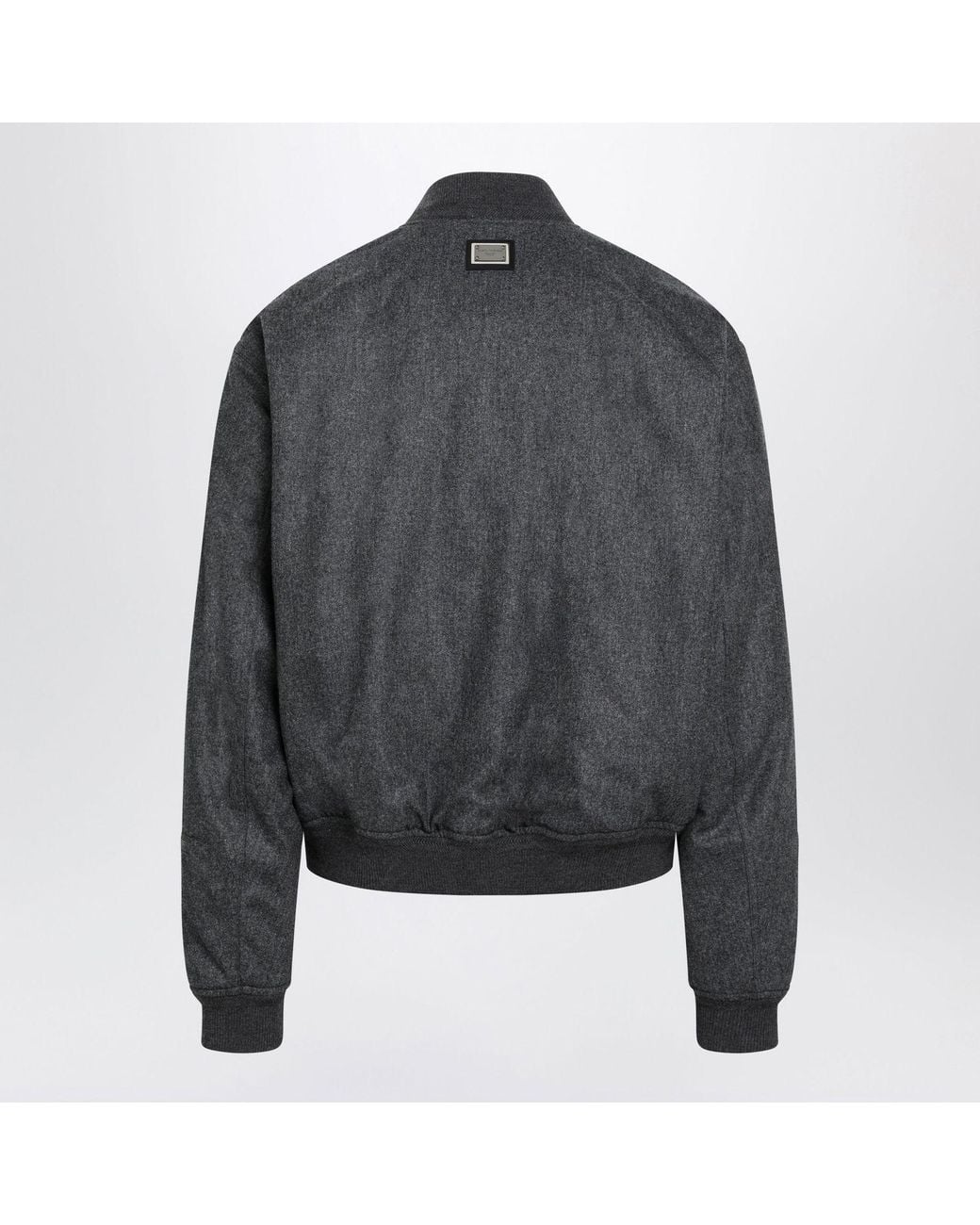 Dolce & Gabbana Gray Dolce & Gabbana Mélange Zipup Bomber Jacket for men