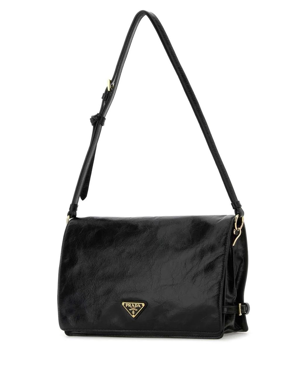 Prada Black Leather Medium Shoulder Bag