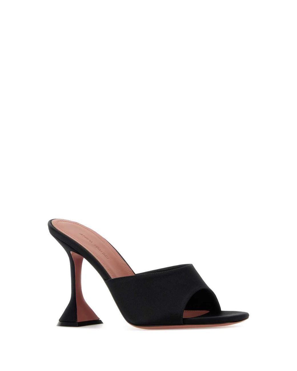 AMINA MUADDI Black Satin Lupina Mules