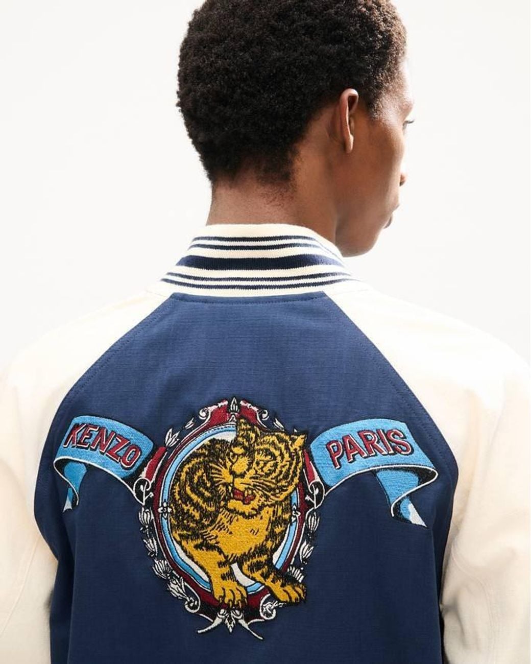 KENZO Blue Bomber Jacket for men