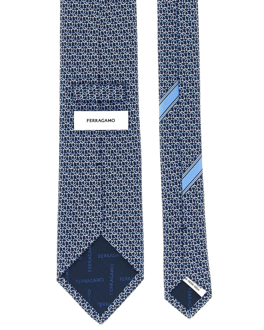 Ferragamo Blue 'Cerchio' Tie for men