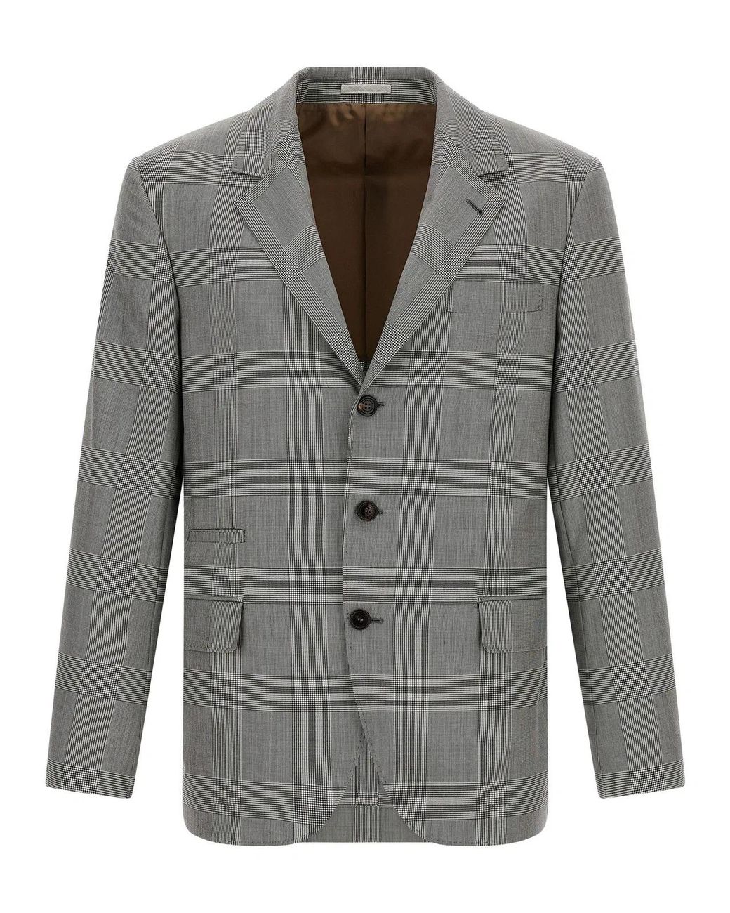 Brunello Cucinelli Gray Virgin Wool Blazer for men