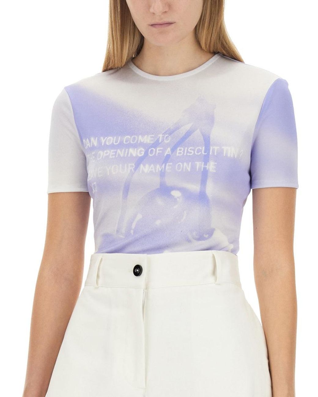 Jil Sander White Slim Fit Logo T-Shirt