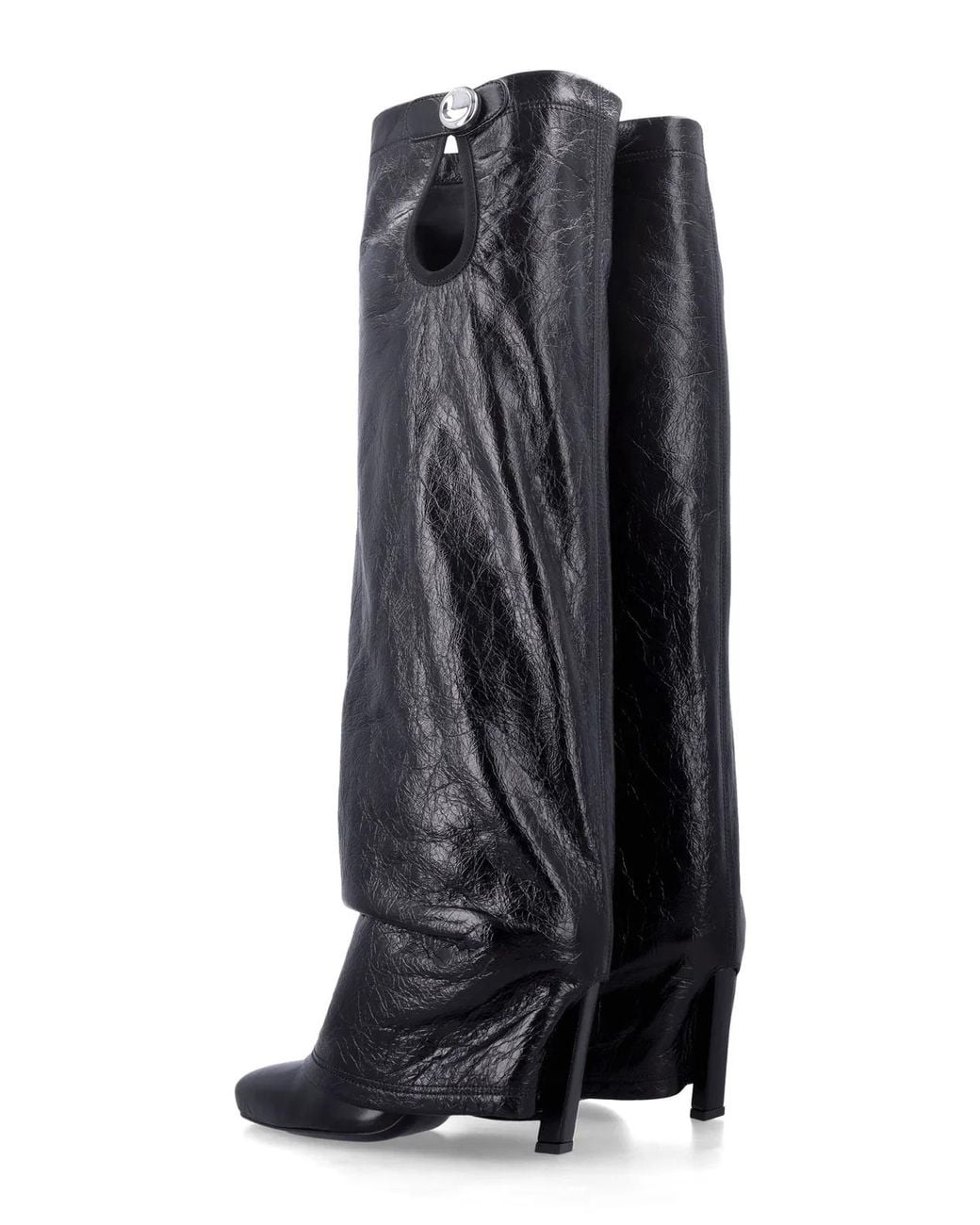 The Attico Black Leon Leather Boots