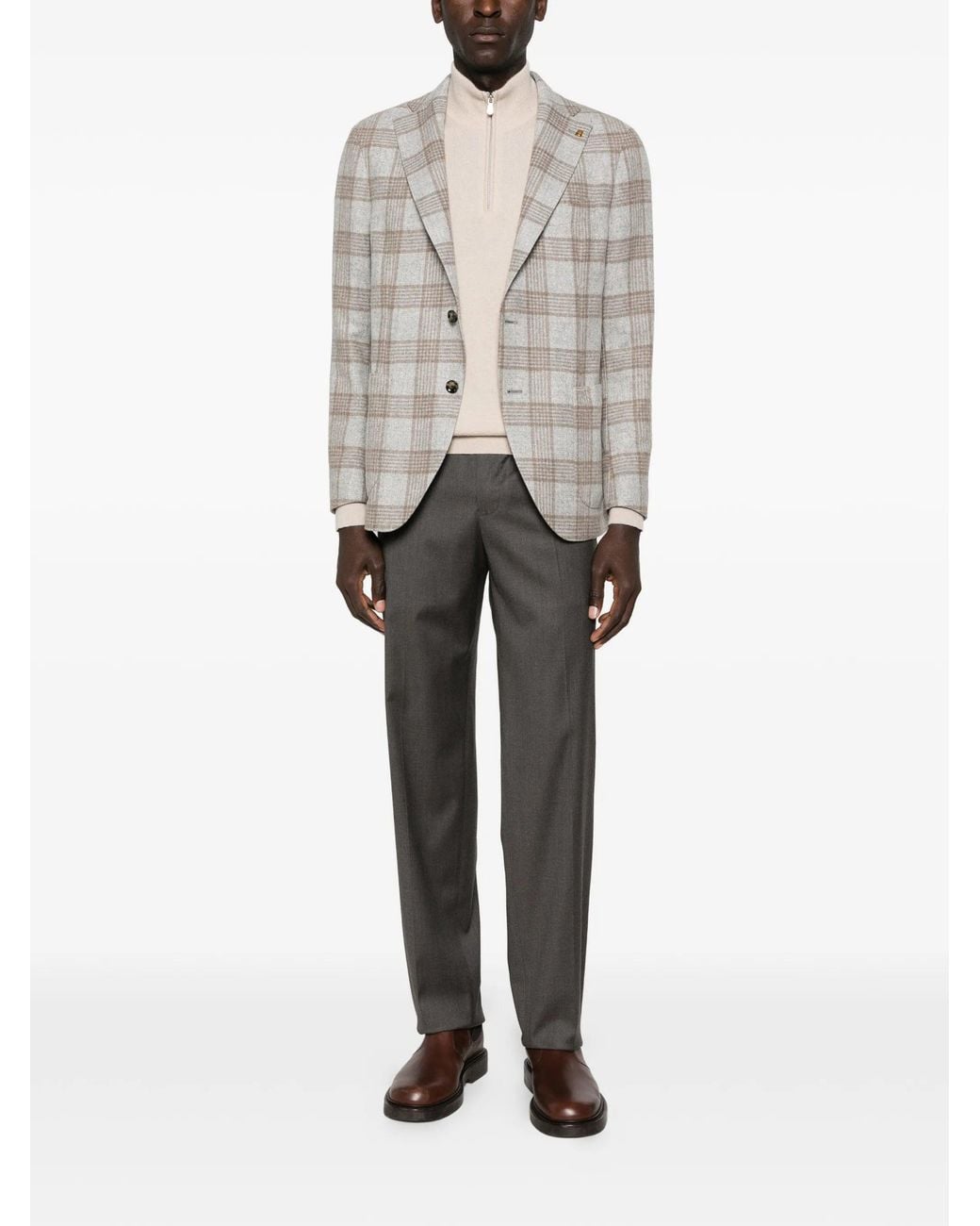 Latorre Gray Baby Alpaca Wool Jacket for men