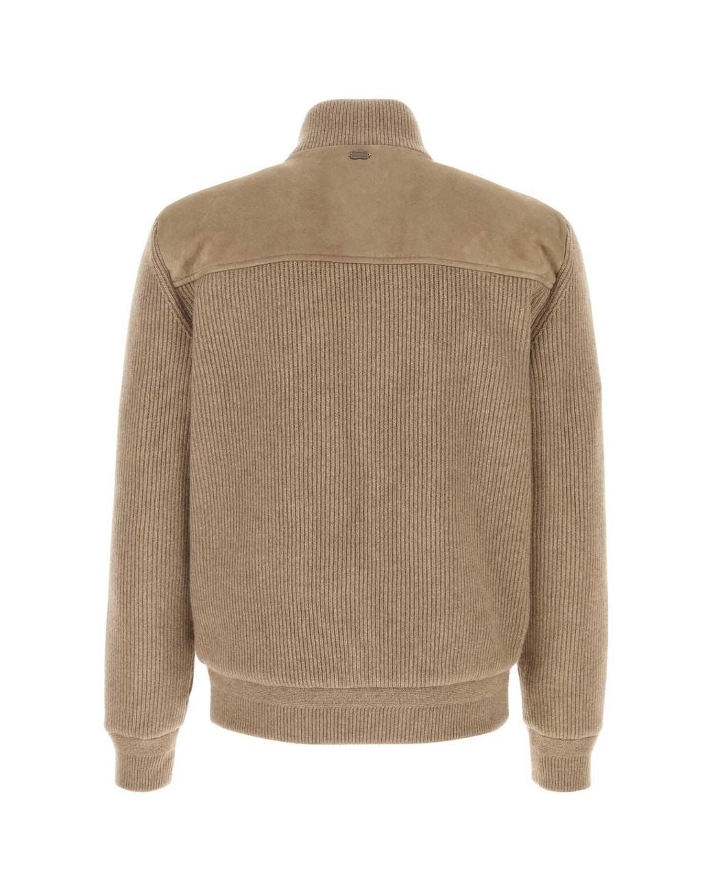 Agnona Natural Cappuccino Cashmere & Suede Mini-Textured Jacket For for men
