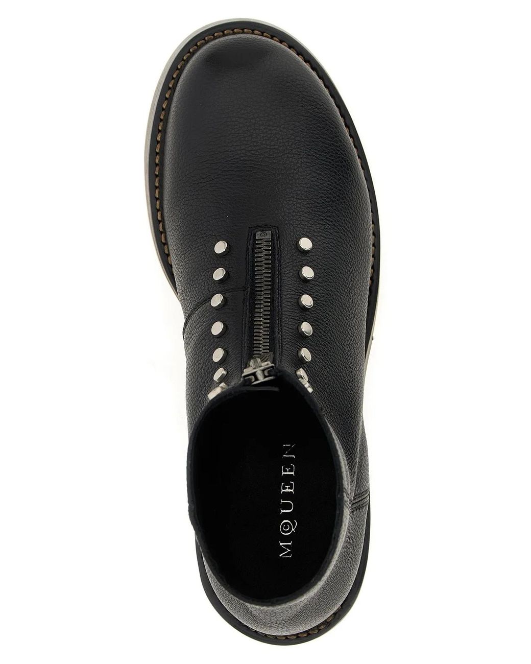 McQueen Black 'Maker' Ankle Boots for men