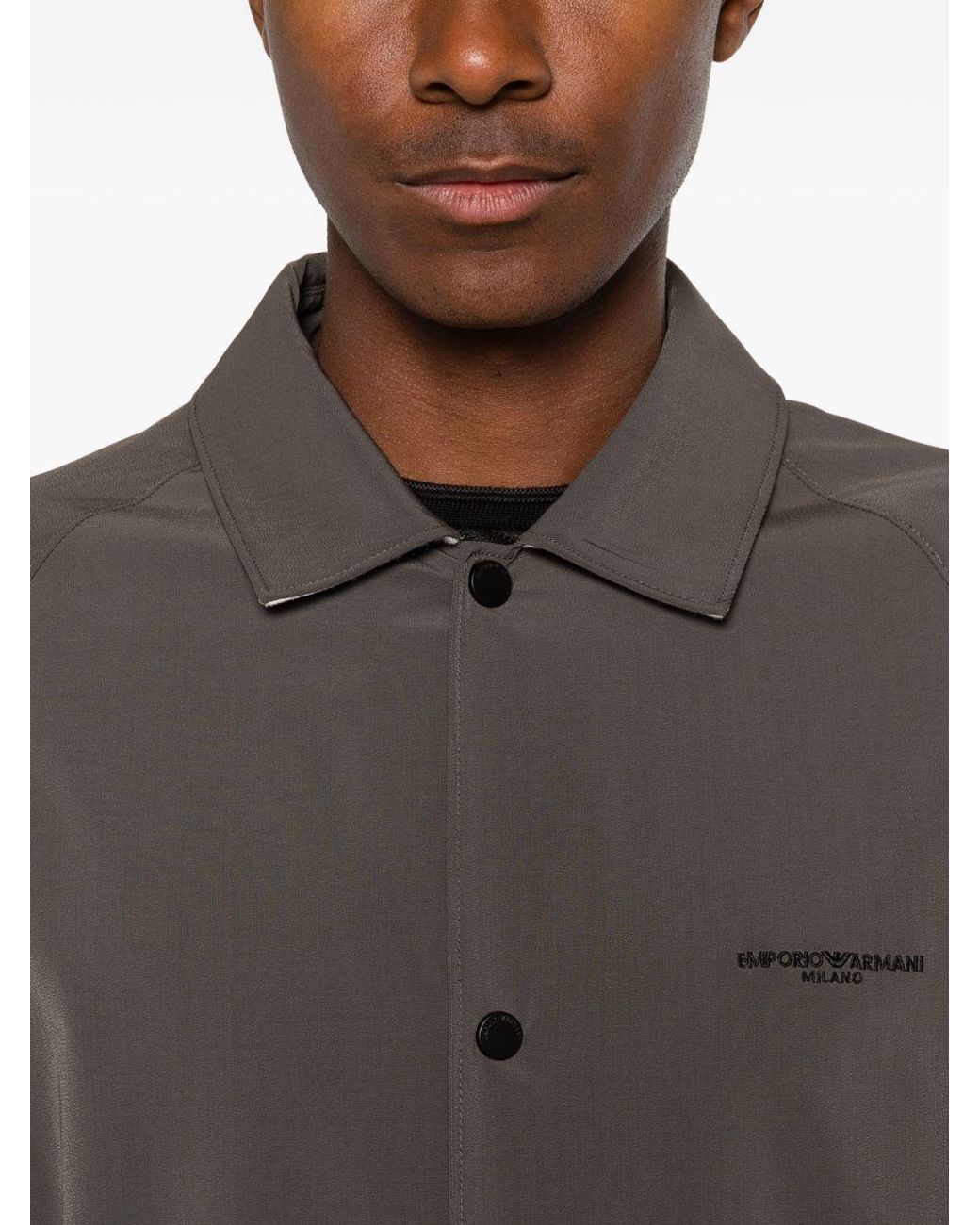 Emporio Armani Brown Coats Polyester for men